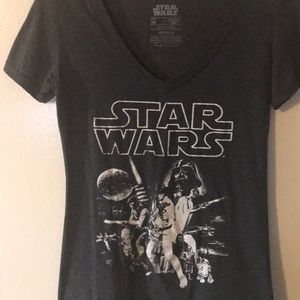 V neck Star Wars womens top